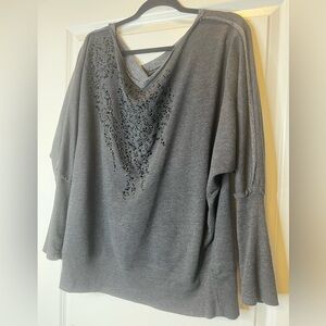 Calvin Klein Jeans Gray Sweater with Black Accents